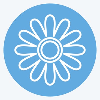Icon Gloden Marguerite. related to Flowers symbol. blue eyes style. simple design editable. simple illustration vector