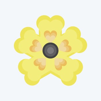 Icon Primrose. related to Flowers symbol. flat style. simple design editable. simple illustration vector