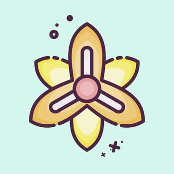 Icon Gladiolus. related to Flowers symbol. MBE style. simple design editable. simple illustration vector