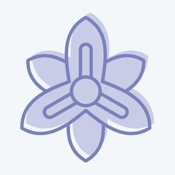 Icon Gladiolus. related to Flowers symbol. two tone style. simple design editable. simple illustration vector