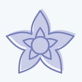 Icon Jasmine. related to Flowers symbol. two tone style. simple design editable. simple illustration vector