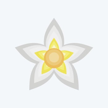Icon Jasmine. related to Flowers symbol. flat style. simple design editable. simple illustration vector
