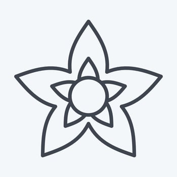 Icon Jasmine. related to Flowers symbol. line style. simple design editable. simple illustration vector