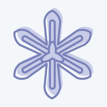 Icon Saffron. related to Flowers symbol. two tone style. simple design editable. simple illustration vector