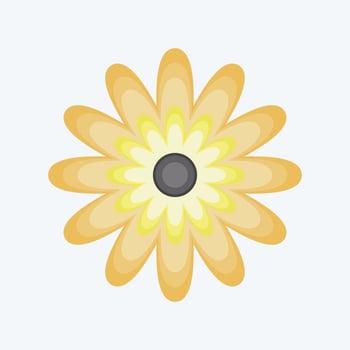 Icon Zinnia. related to Flowers symbol. flat style. simple design editable. simple illustration vector