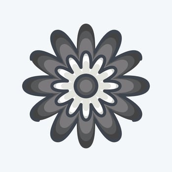 Icon Zinnia. related to Flowers symbol. doodle style. simple design editable. simple illustration vector