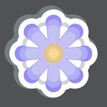 Sticker Aster. related to Flowers symbol. simple design editable. simple illustration vector
