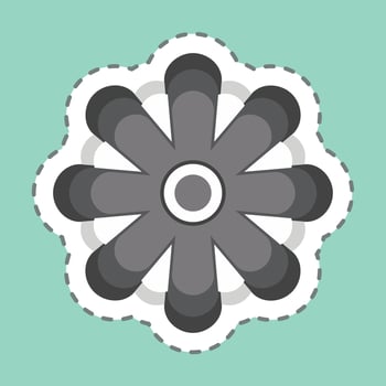 Sticker line cut Aster. related to Flowers symbol. simple design editable. simple illustration vector