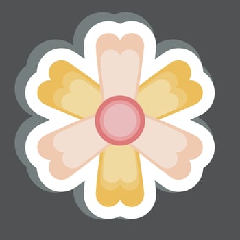 Sticker Marigold. related to Flowers symbol. simple design editable. simple illustration vector