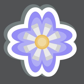 Sticker Violet. related to Flowers symbol. simple design editable. simple illustration vector