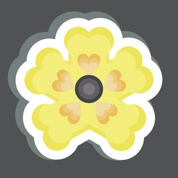 Sticker Primrose. related to Flowers symbol. simple design editable. simple illustration vector