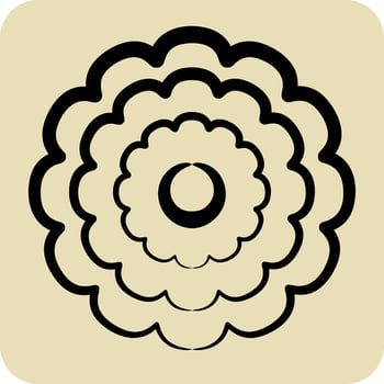 Icon Calendula. related to Flowers symbol. hand drawn style. simple design editable. simple illustration vector
