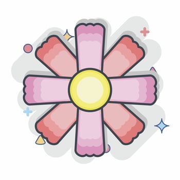 Icon Cosmos. related to Flowers symbol. comic style. simple design editable. simple illustration vector