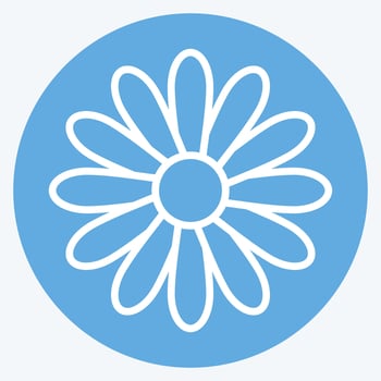 Icon Dahlia. related to Flowers symbol. blue eyes style. simple design editable. simple illustration vector