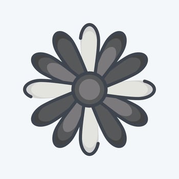 Icon Dahlia. related to Flowers symbol. doodle style. simple design editable. simple illustration vector