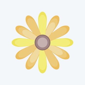 Icon Dahlia. related to Flowers symbol. flat style. simple design editable. simple illustration vector