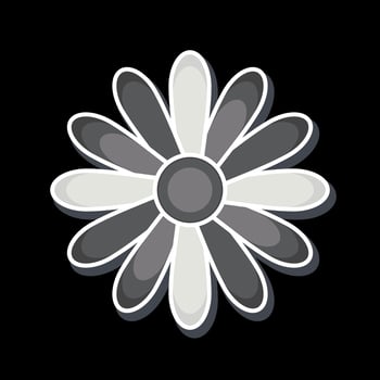 Icon Dahlia. related to Flowers symbol. glossy style. simple design editable. simple illustration vector