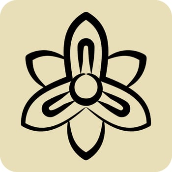 Icon Gladiolus. related to Flowers symbol. hand drawn style. simple design editable. simple illustration vector