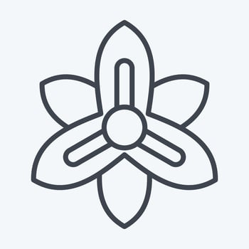 Icon Gladiolus. related to Flowers symbol. line style. simple design editable. simple illustration vector