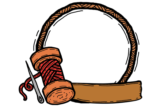 Frame Design With Knitting Needles And Yarn Theme png