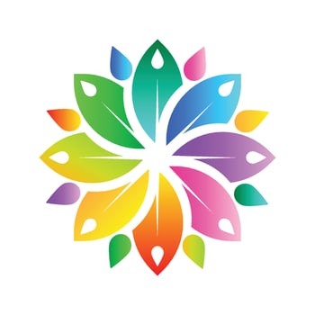 Colorful flower icon EPS10 - Vector illustration.