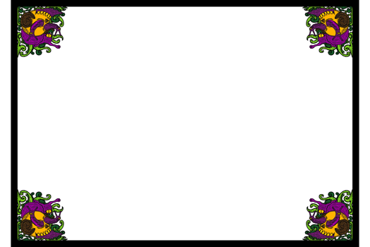 A Snail With Three Heads And A Shell In The Shape Of A DemonSkull Ornament Border Design png