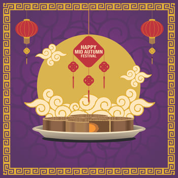 Moon Cake celebration banner vector illustration