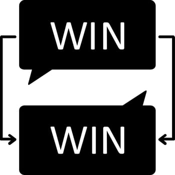 solid icon for win win negotiation vector