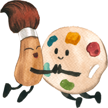 Friendship day watercolor character cartoon cute png