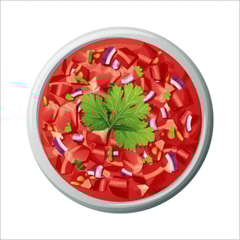 Salsa sauce on an isolated background. Traditional Mexican food. Delicious food vector illustration