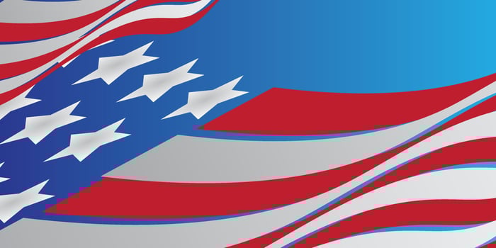 Background design with American independence day theme vector