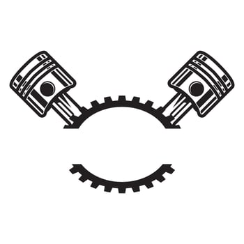 Piston icon logo vector illustration design template