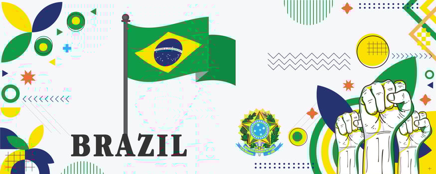 BRAZIL national day banner design vector eps