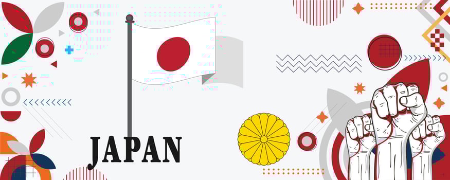 JAPAN national day banner design vector eps