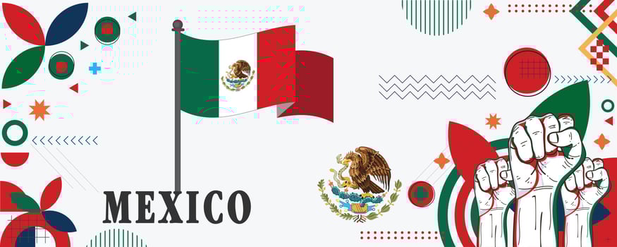 MEXICO national day banner design vector eps