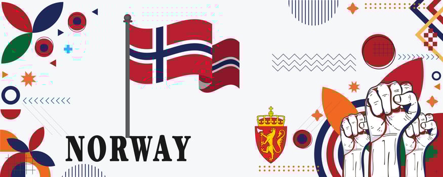 NORWAY national day banner design vector eps