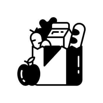 Groceries icon in vector. Illustration vector