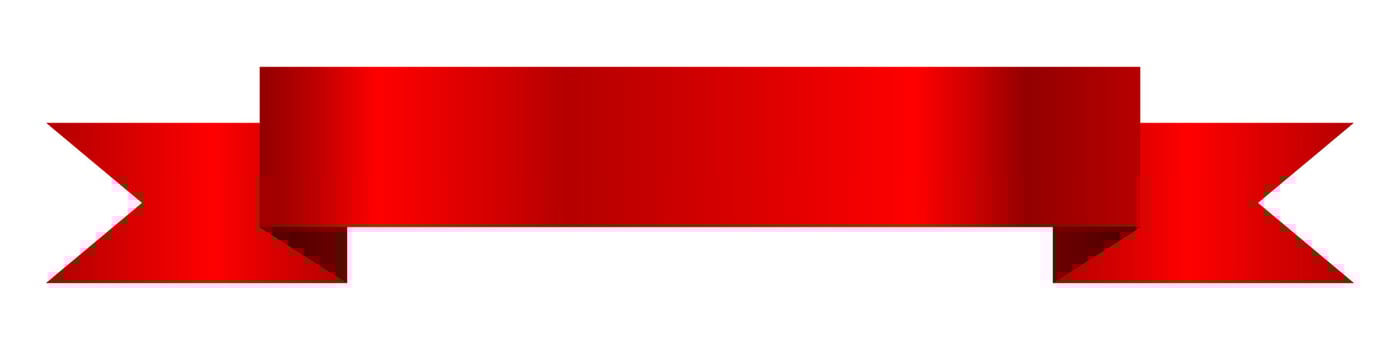 Silk red ribbon or label. Banner symbol. Wave banner elements. Vector illustration