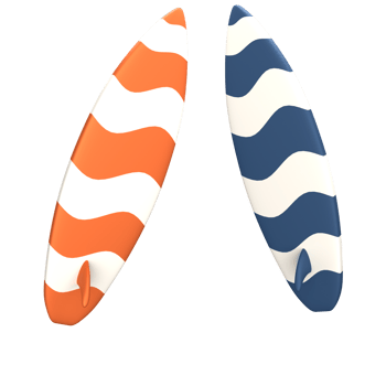 Surfing board 3D icon png
