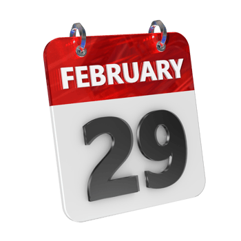 February 29 Date 3D Icon Isolated, Shiny and Glossy 3D Rendering, Month Date Day Name, Schedule, History png