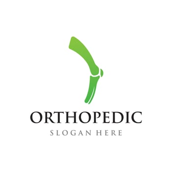 Bone or orthopedic logo template design for bone care and bone health. vector