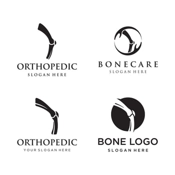 Bone or orthopedic logo template design for bone care and bone health. vector