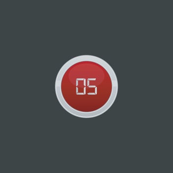 number five vector icon collection.