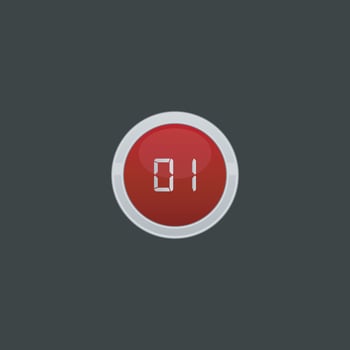number one button vector icon collection.