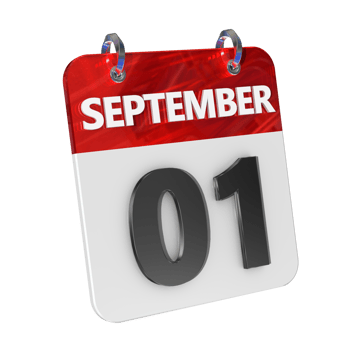 September 1 Date 3D Icon Isolated, Shiny and Glossy 3D Rendering, Month Date Day Name, Schedule, History png