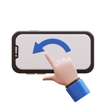 Hand Gesture Rotate 3D Illustration png