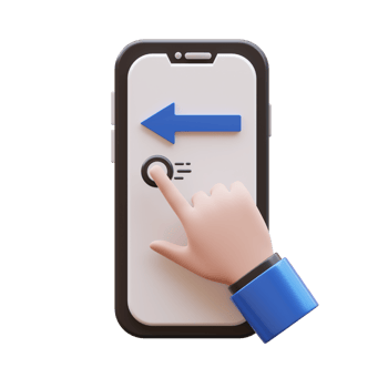 Hand Gesture Swipe Left 3D Illustration png