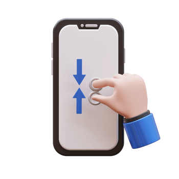 Hand Gesture Zoom In 3D Illustration png