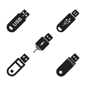 usb icon vector