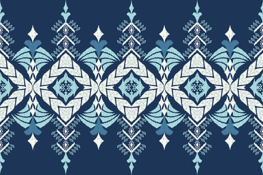 Ethnic Figure aztec embroidery style. Geometric ikat oriental traditional art pattern.Design for ethnic background,wallpaper,fashion,clothing,wrapping,fabric,element,sarong,graphic,vector illustration vector